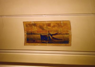 The ceiling of our hotel room in Catania