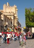 Noto, Saturday. A flower festival is in progress