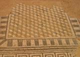 A geometric mosaic at the Hellenistic settlement.