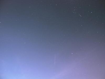 Very faint shot of the ISS (and a passing airplane), Melbourne, FL