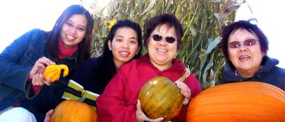 The Ladies and their pumpkins...