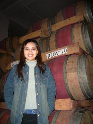Bin with Wine Maturing Barrels...