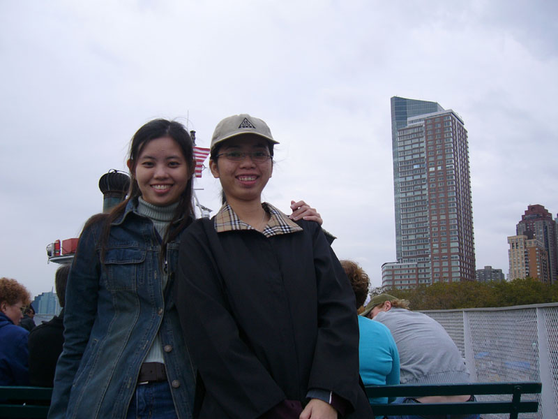 Good friends...nice skyline...on a boat...paradise...