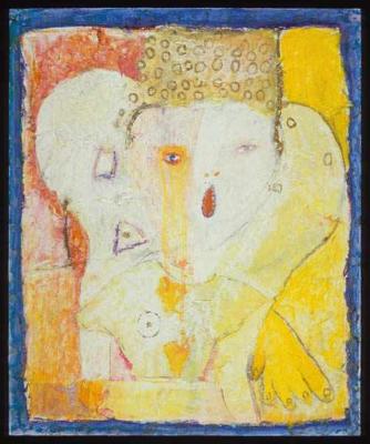 Studio Guest 1 2004, mixed media on paper, 17x14