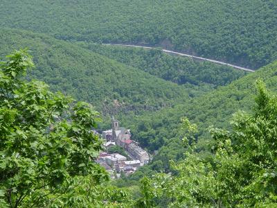 Looking down from the top of Switchback