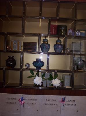 A different wall of those who wanted the urns visible.