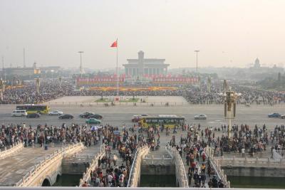 Tiananmen Square - Waiting for Flag-Lowering Ceremony