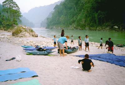 kayaking on the Seti River