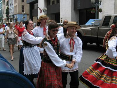 Color parade Poland dancers smiles