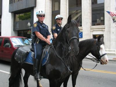 Color parade Roanoke city police pose