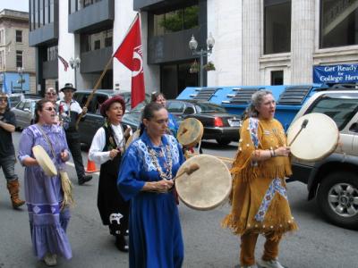 Color parade native american folks