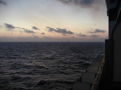 Sunrise approaching Cozumel