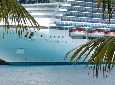 The Caribbean Princess from Cozumel.