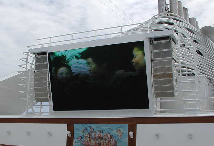 Movies Under The Stars gigantic screen.