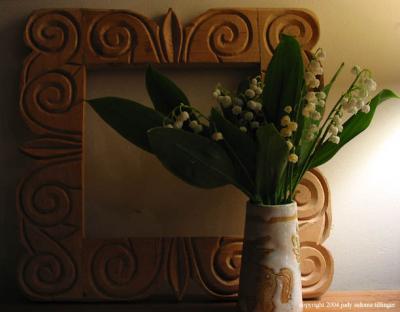 lilies and frame