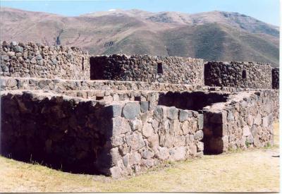 The 200 cylindrical warehouses are the remaining testimony to the degree of social organisation attained by the Incas