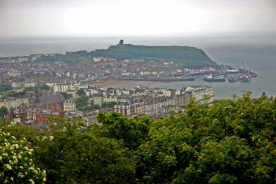 This is the kit lens view of Scarborough - on a misty day.