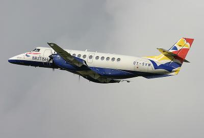 Colourful Jetstream 41 operated by Sun Air wearing the BA World Image Wings