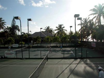Tennis Courts with Club House in background