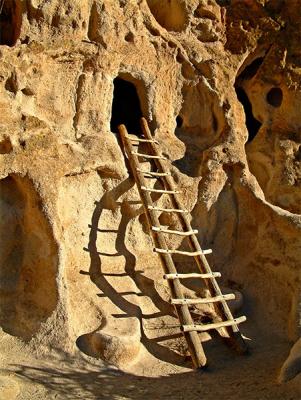 Anasazi Cave Ladder, New Mexico