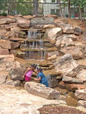 Kids at the falls