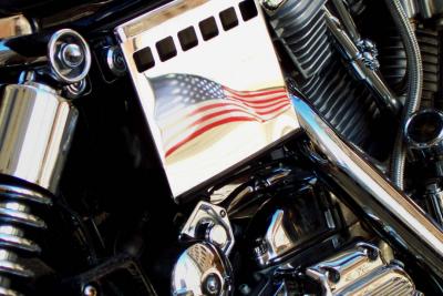 Motorcycle & Flag WTC 2002