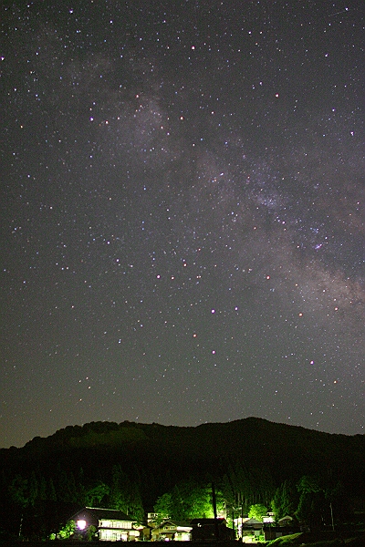 Milky Way above mounntain village