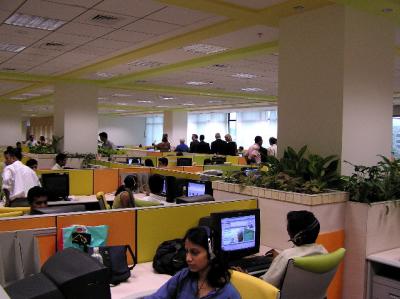 This is one of the halls in Tata where e-learning material is created.