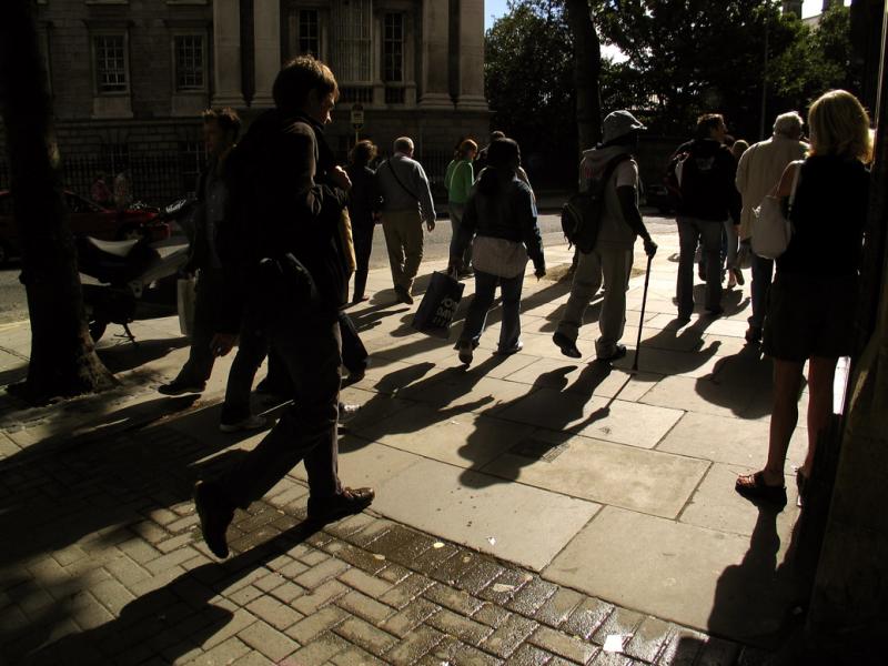Street crowd, Dublin, Ireland, 2004