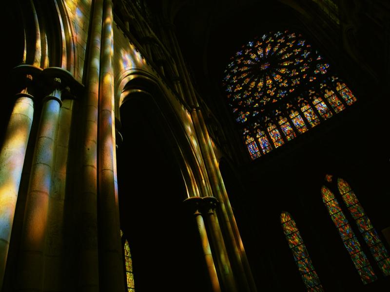 Rose Window, St. Vincents Cathedral, St. Malo, France, 2004