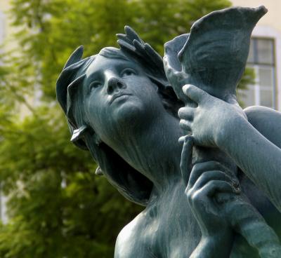 Face in the fountain, Rossio Square, Lisbon, Portugal, 2004