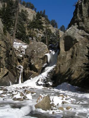 Boulder Falls in Winter
