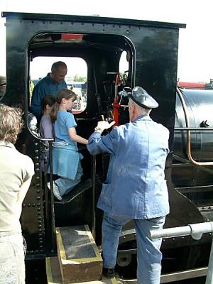 on the footplate