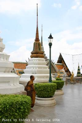 A solemn monk