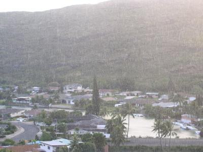 Rain in Hawaii Kai