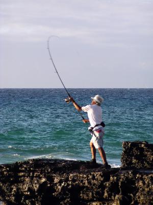 Shoreline fishing Sandy Beach