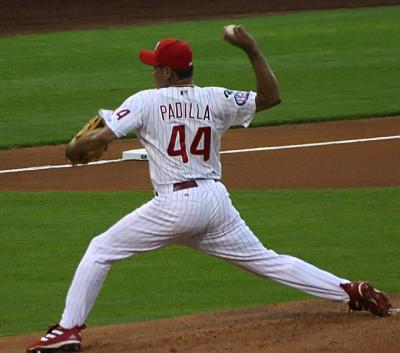 Vicente Padilla strides towards the plate