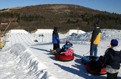 Getting ready to go down the slope