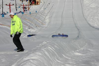 Spinning down the slope