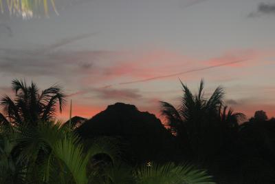 Orange sunset in St. Lucia