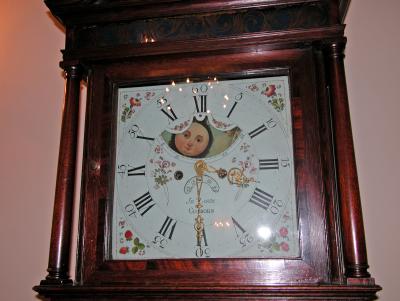 circa 1770 clock face, showing moon phases