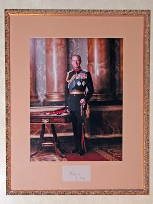 A signed photograph of Prince Phillip