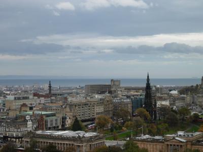 The Scott Monument, as seen from the castle.