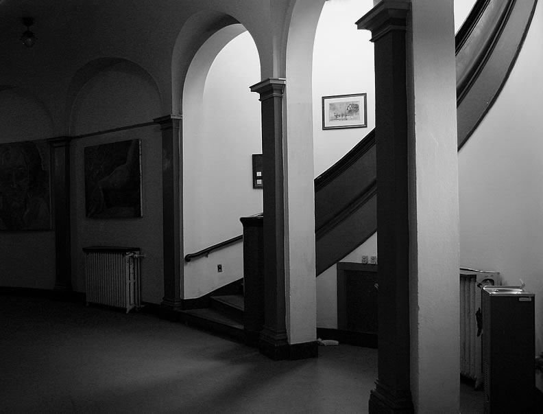 Stairway and hallway for theater