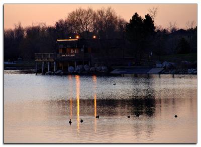 Last light on the pond