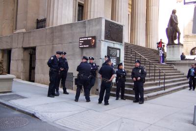 cops on Wall St. , NY