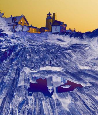 Pemaquid Light Reflection by Phil Johnson