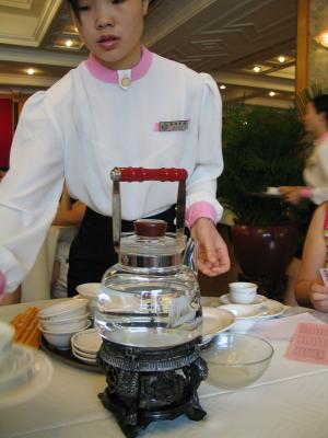 Panyu Hotel Waitress and Teapot