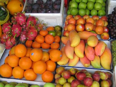 Dragonfruit, mangoes, oranges, melons and more