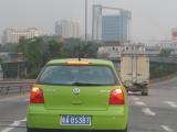 Following the Acid Green Volkswagon Polo